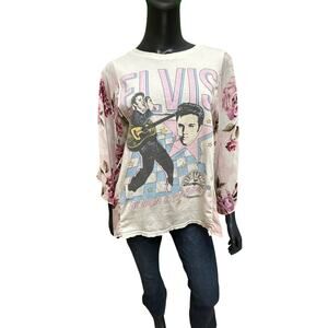 Elvis Custom Upcycled Band Tee Kimono